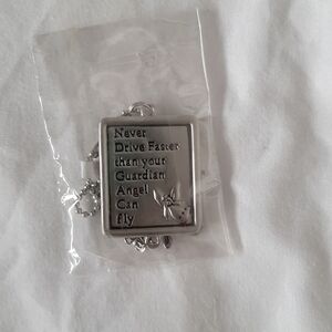 Silver color Guardian Angel Keychain